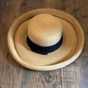 San Diego Hat Company Tan Straw Sun Hat with Black Band